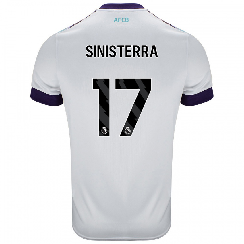 Kinderen Luis Sinisterra #17 Wit Groen Paars Uitshirt Uittenue 2024/25 T-Shirt