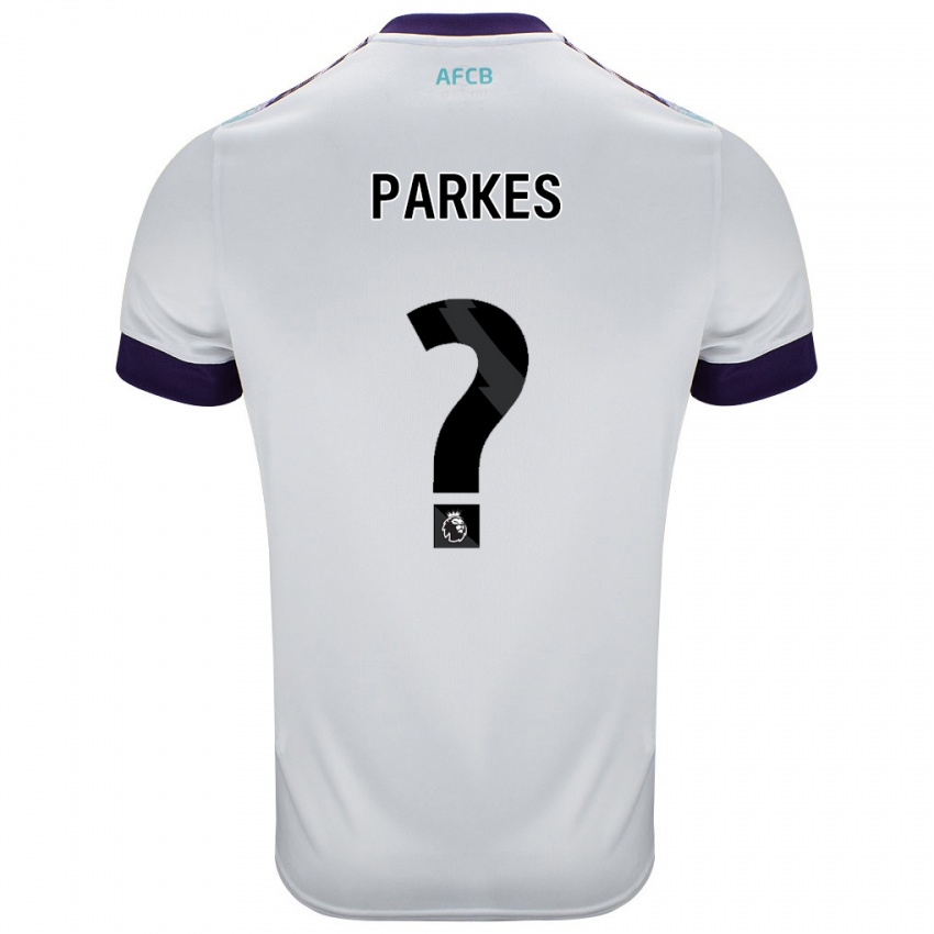 Kinderen Sonny Parkes #0 Wit Groen Paars Uitshirt Uittenue 2024/25 T-Shirt