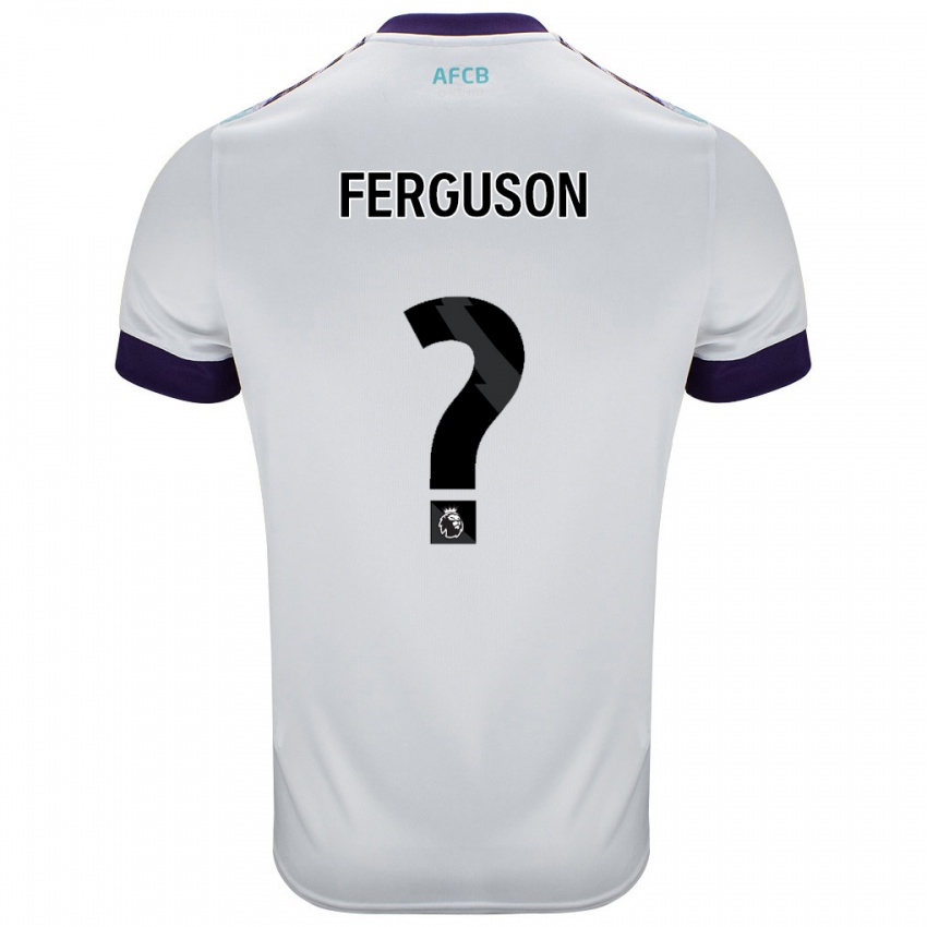 Kinderen Josh Ferguson #0 Wit Groen Paars Uitshirt Uittenue 2024/25 T-Shirt