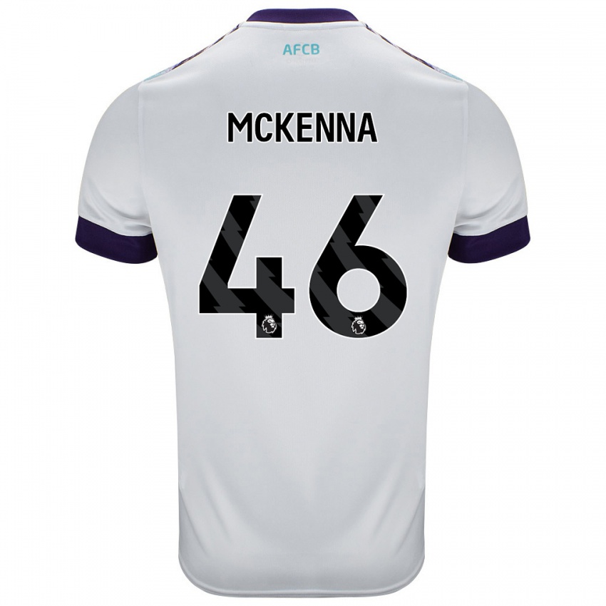 Kinderen Callan Mckenna #46 Wit Groen Paars Uitshirt Uittenue 2024/25 T-Shirt