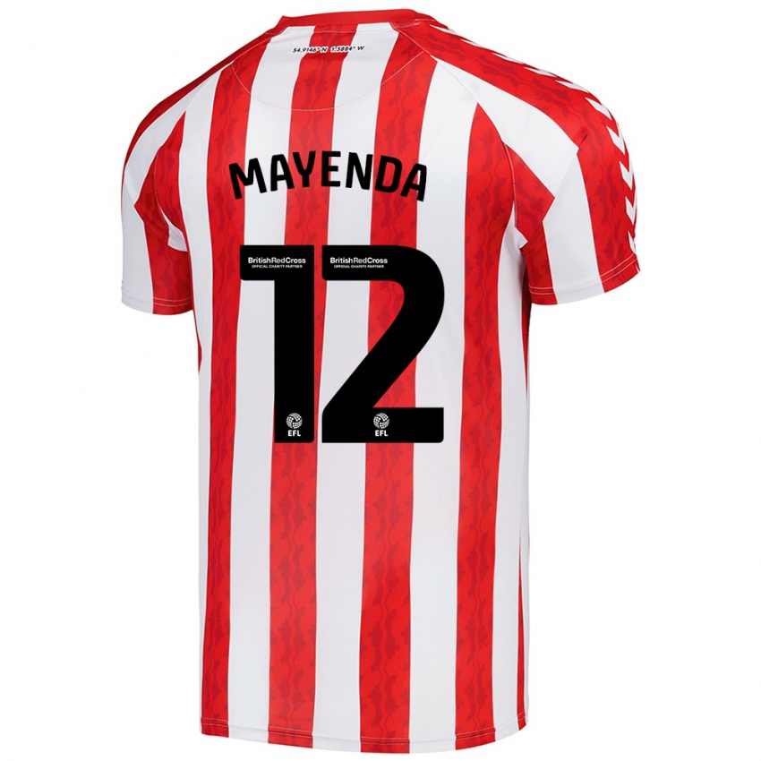 Heren Eliezer Mayenda #12 Rood Wit Thuisshirt Thuistenue 2024/25 T-Shirt