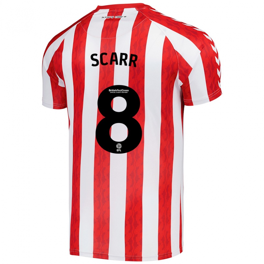 Heren Emily Scarr #8 Rood Wit Thuisshirt Thuistenue 2024/25 T-Shirt