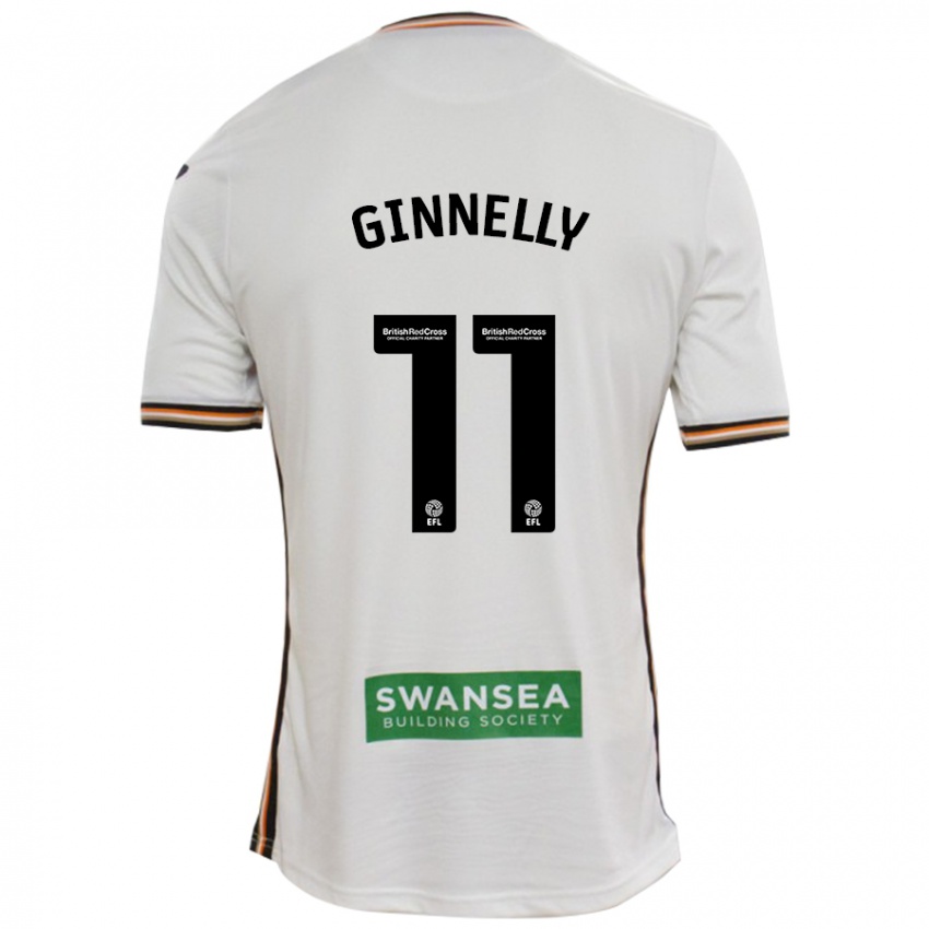 Heren Josh Ginnelly #11 Wit Thuisshirt Thuistenue 2024/25 T-Shirt