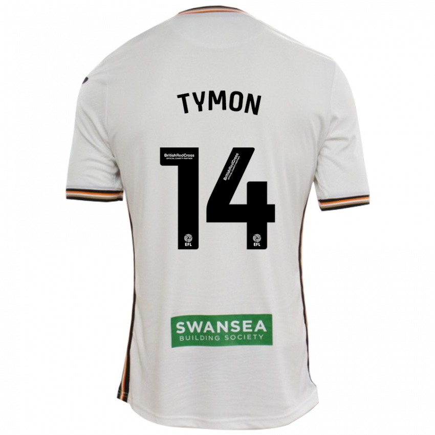 Heren Josh Tymon #14 Wit Thuisshirt Thuistenue 2024/25 T-Shirt