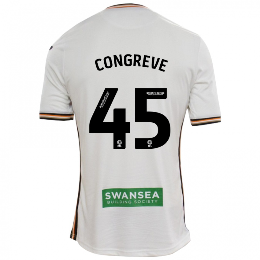 Heren Cameron Congreve #45 Wit Thuisshirt Thuistenue 2024/25 T-Shirt