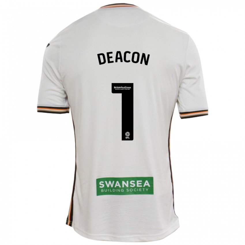 Heren Chelsea Deacon #1 Wit Thuisshirt Thuistenue 2024/25 T-Shirt