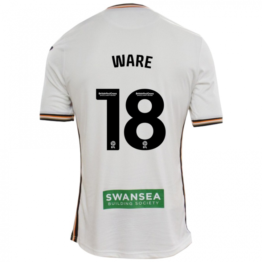 Heren Phoebe Ware #18 Wit Thuisshirt Thuistenue 2024/25 T-Shirt