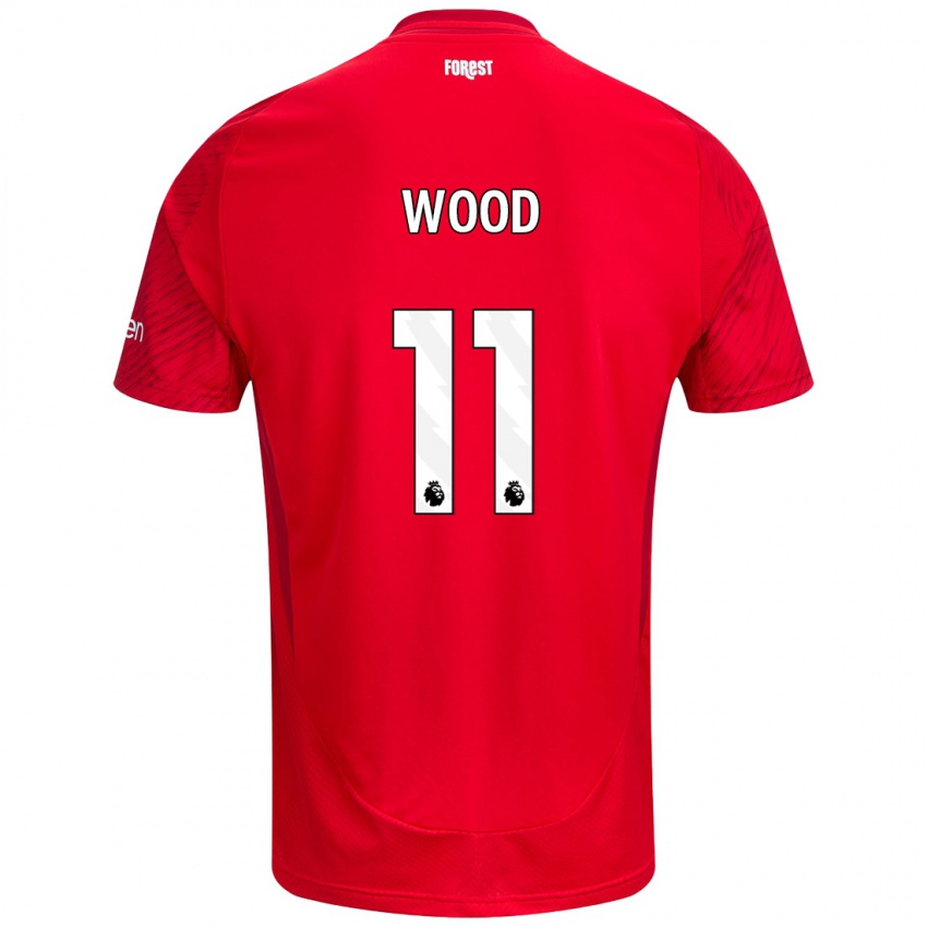 Heren Chris Wood #11 Rood Wit Thuisshirt Thuistenue 2024/25 T-Shirt