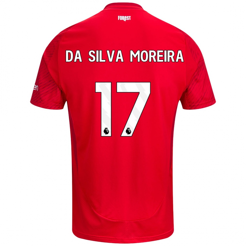 Heren Eric Da Silva Moreira #17 Rood Wit Thuisshirt Thuistenue 2024/25 T-Shirt