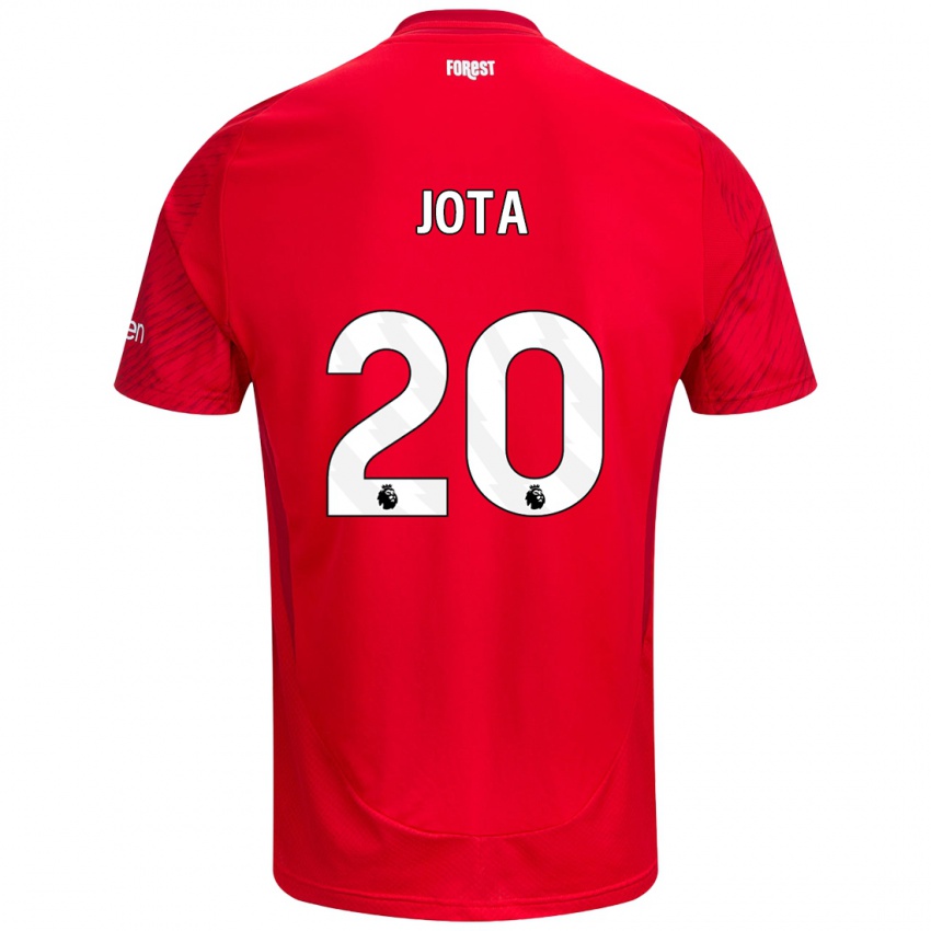 Heren Jota Silva #20 Rood Wit Thuisshirt Thuistenue 2024/25 T-Shirt