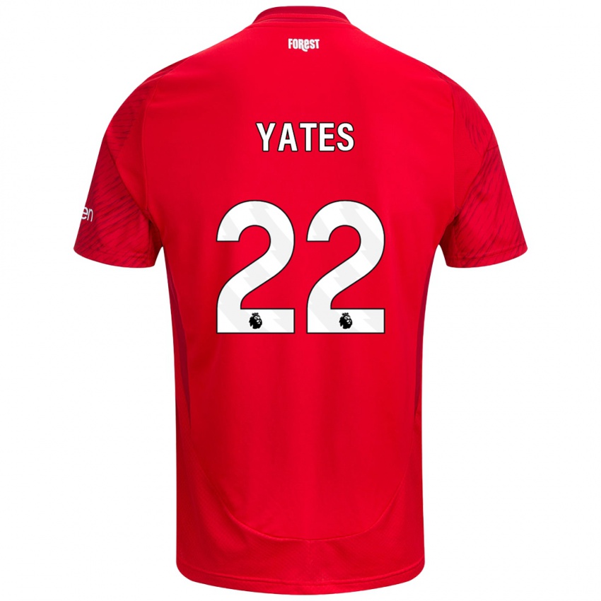 Heren Ryan Yates #22 Rood Wit Thuisshirt Thuistenue 2024/25 T-Shirt