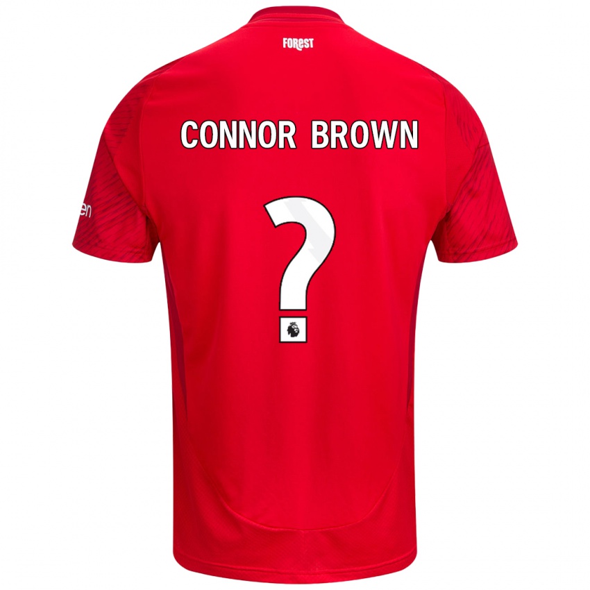 Heren Connor Brown #0 Rood Wit Thuisshirt Thuistenue 2024/25 T-Shirt