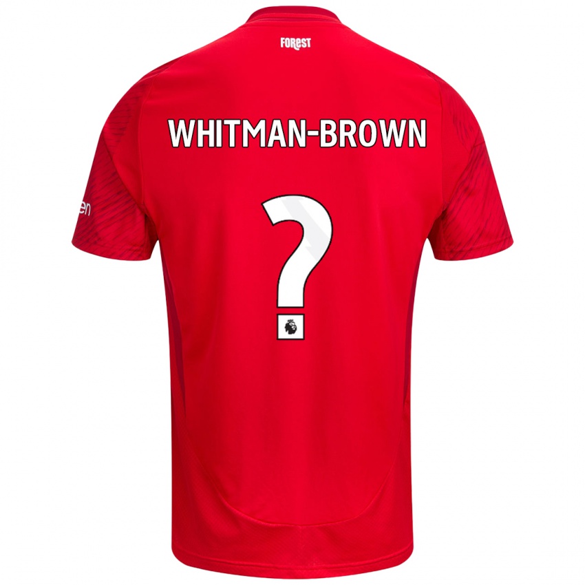 Heren Chae Whitman-Brown #0 Rood Wit Thuisshirt Thuistenue 2024/25 T-Shirt