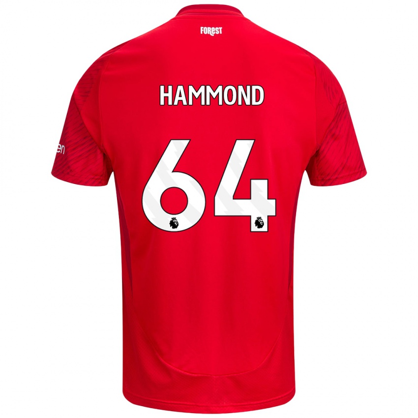 Heren Ben Hammond #64 Rood Wit Thuisshirt Thuistenue 2024/25 T-Shirt