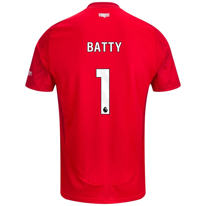 Heren Emily Batty #1 Rood Wit Thuisshirt Thuistenue 2024/25 T-Shirt