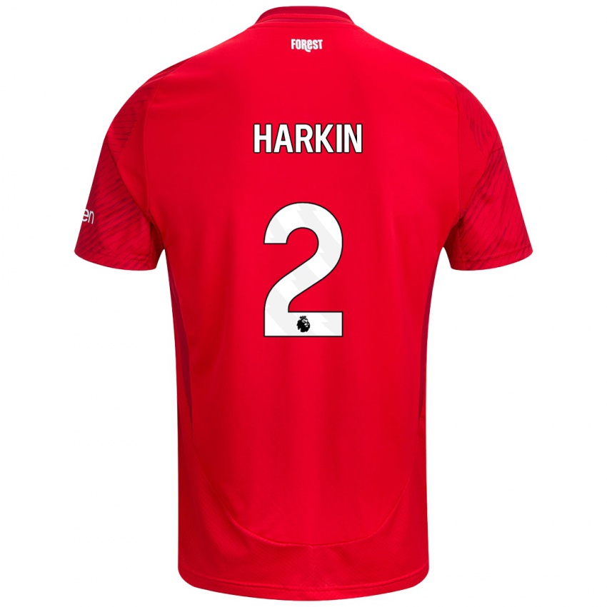 Heren Lyndsey Harkin #2 Rood Wit Thuisshirt Thuistenue 2024/25 T-Shirt