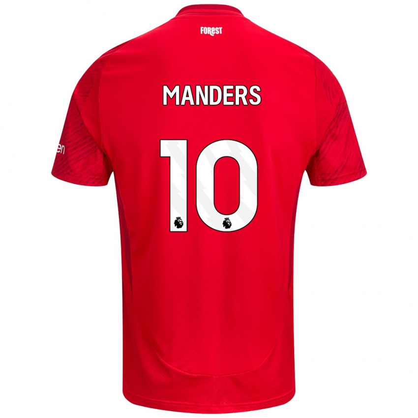 Heren Holly Manders #10 Rood Wit Thuisshirt Thuistenue 2024/25 T-Shirt