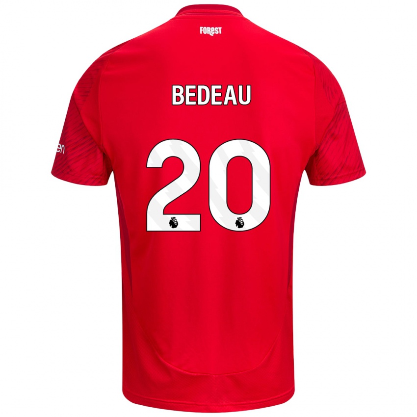 Heren Naomi Bedeau #20 Rood Wit Thuisshirt Thuistenue 2024/25 T-Shirt