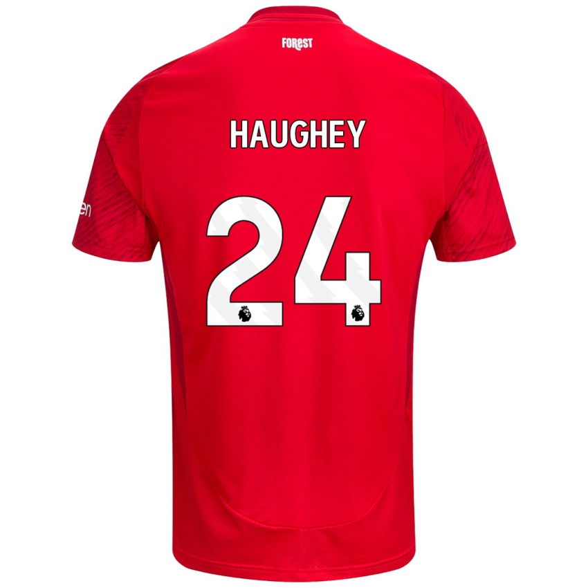 Heren Ella Haughey #24 Rood Wit Thuisshirt Thuistenue 2024/25 T-Shirt