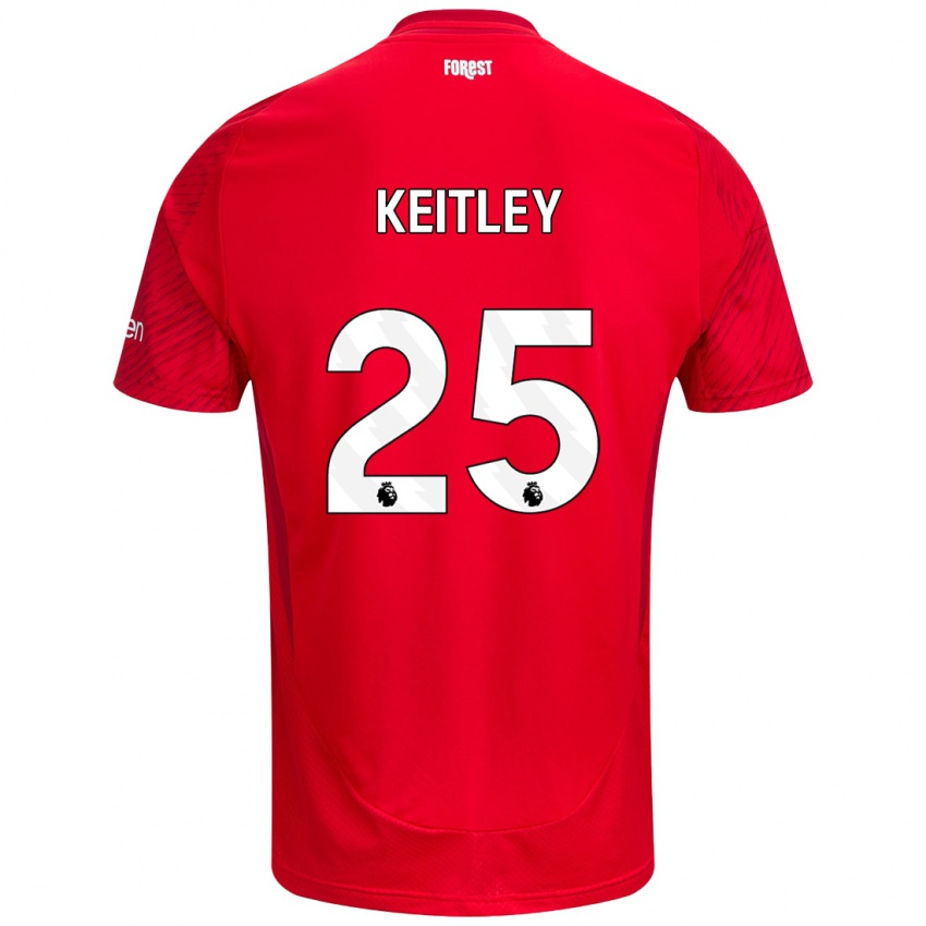 Heren Alice Keitley #25 Rood Wit Thuisshirt Thuistenue 2024/25 T-Shirt