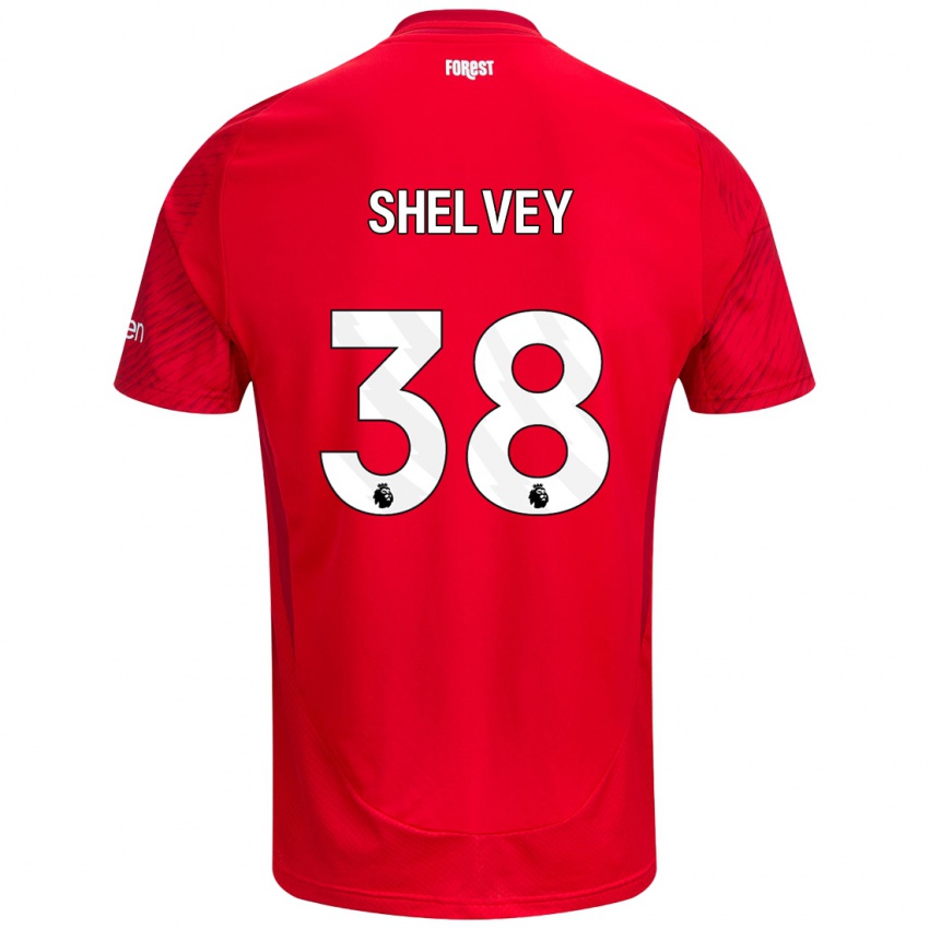 Heren George Shelvey #38 Rood Wit Thuisshirt Thuistenue 2024/25 T-Shirt