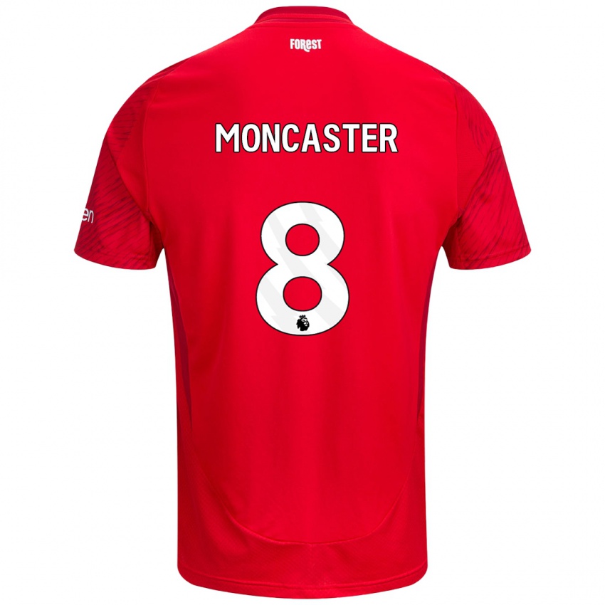 Heren Mai Moncaster #8 Rood Wit Thuisshirt Thuistenue 2024/25 T-Shirt