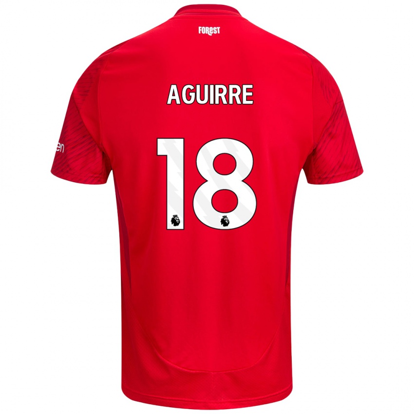 Heren Aja Aguirre #18 Rood Wit Thuisshirt Thuistenue 2024/25 T-Shirt