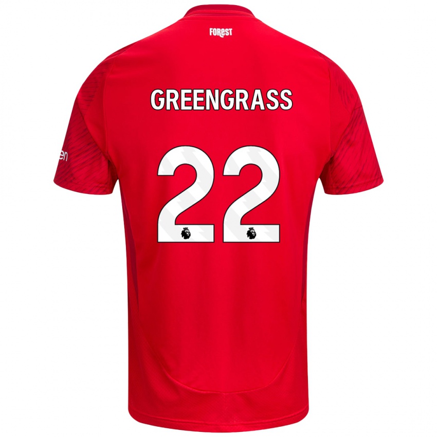 Heren Charlotte Greengrass #22 Rood Wit Thuisshirt Thuistenue 2024/25 T-Shirt