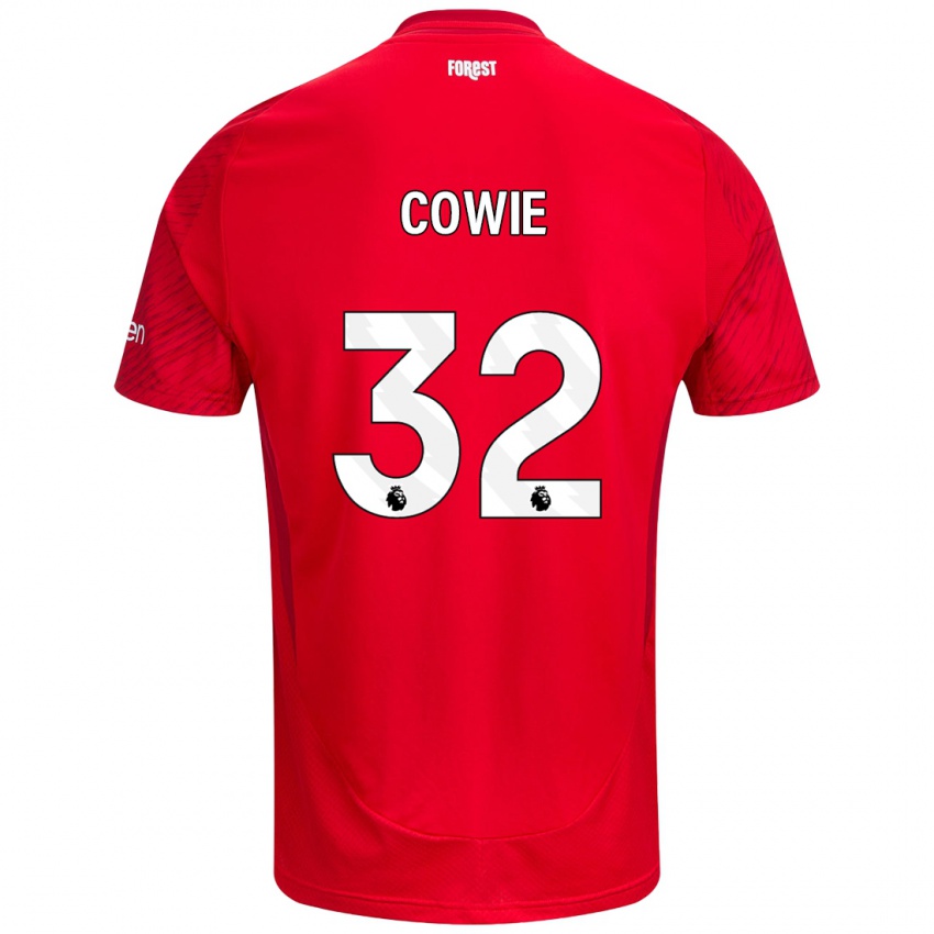 Heren Abi Cowie #32 Rood Wit Thuisshirt Thuistenue 2024/25 T-Shirt