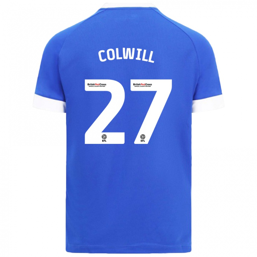 Heren Rubin Colwill #27 Hemelsblauw Thuisshirt Thuistenue 2024/25 T-Shirt