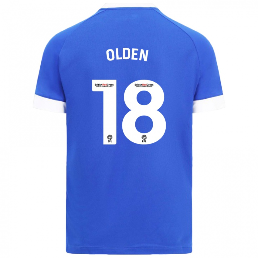 Heren Mackenzie Olden #18 Hemelsblauw Thuisshirt Thuistenue 2024/25 T-Shirt