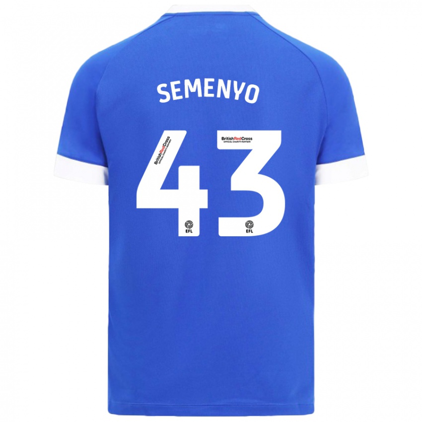 Heren Jai Semenyo #43 Hemelsblauw Thuisshirt Thuistenue 2024/25 T-Shirt