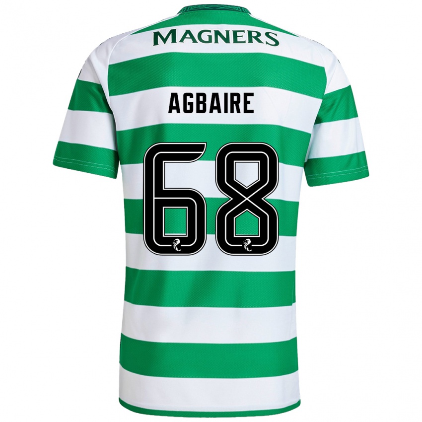 Heren Lenny Agbaire #68 Groen Wit Thuisshirt Thuistenue 2024/25 T-Shirt