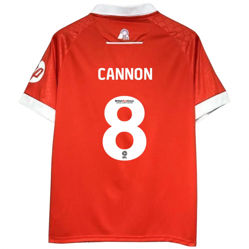 Heren Andy Cannon #8 Rood Wit Thuisshirt Thuistenue 2024/25 T-Shirt