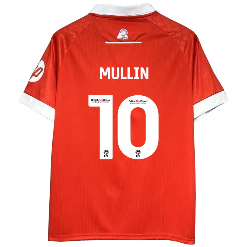 Heren Paul Mullin #10 Rood Wit Thuisshirt Thuistenue 2024/25 T-Shirt