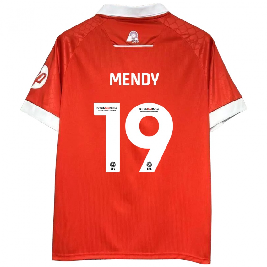 Heren Jacob Mendy #19 Rood Wit Thuisshirt Thuistenue 2024/25 T-Shirt