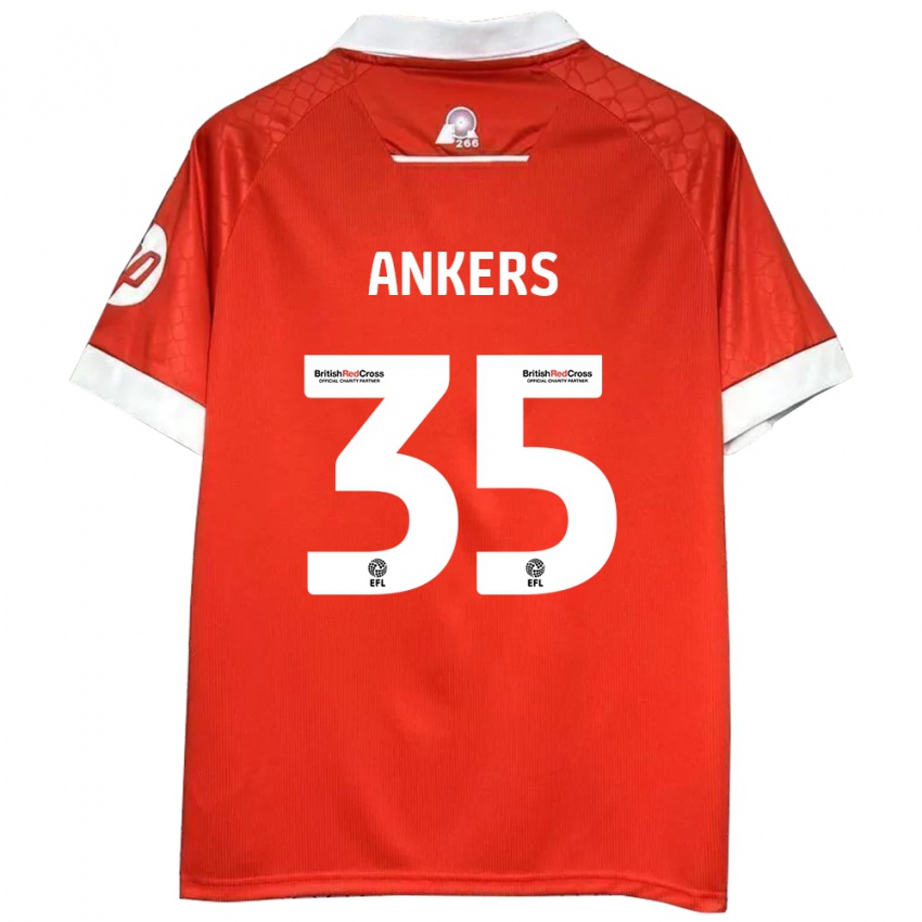 Heren Chloe Ankers #35 Rood Wit Thuisshirt Thuistenue 2024/25 T-Shirt