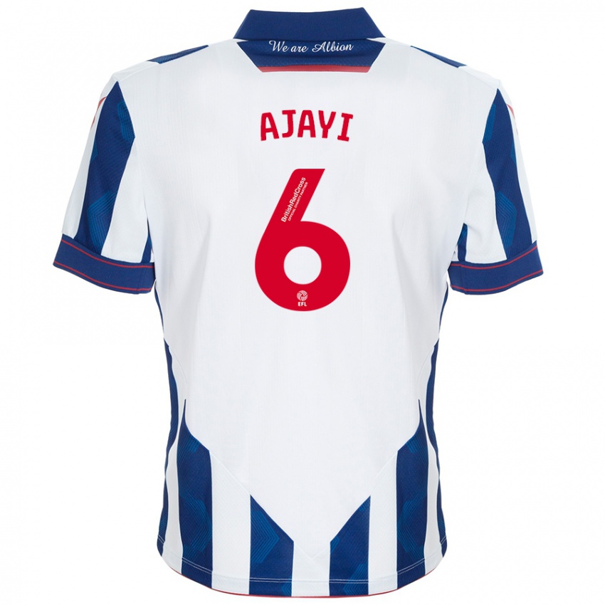 Heren Semi Ajayi #6 Wit Donkerblauw Thuisshirt Thuistenue 2024/25 T-Shirt