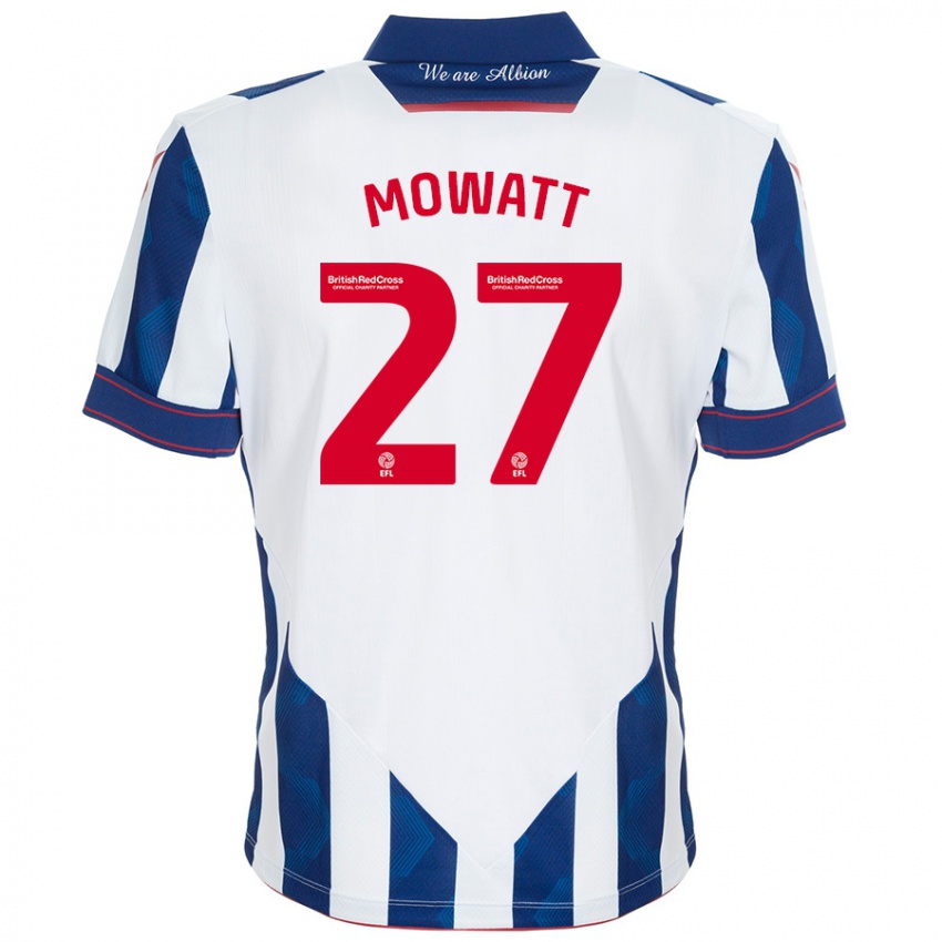 Heren Alex Mowatt #27 Wit Donkerblauw Thuisshirt Thuistenue 2024/25 T-Shirt