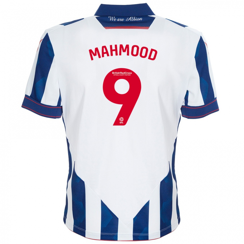 Heren Mariam Mahmood #9 Wit Donkerblauw Thuisshirt Thuistenue 2024/25 T-Shirt