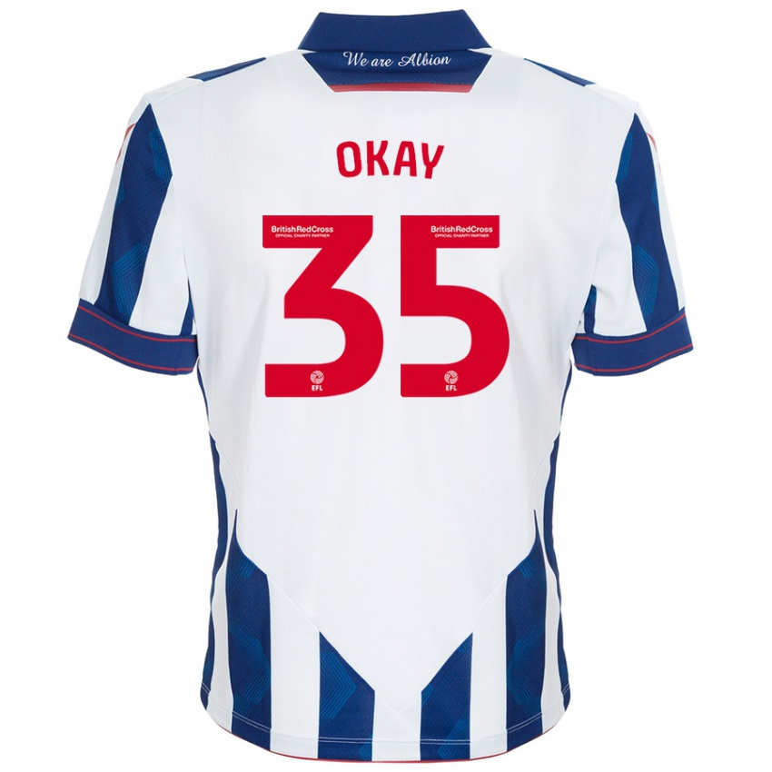 Heren Okay Yokuslu #35 Wit Donkerblauw Thuisshirt Thuistenue 2024/25 T-Shirt