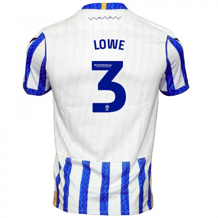 Heren Max Lowe #3 Blauw Wit Thuisshirt Thuistenue 2024/25 T-Shirt