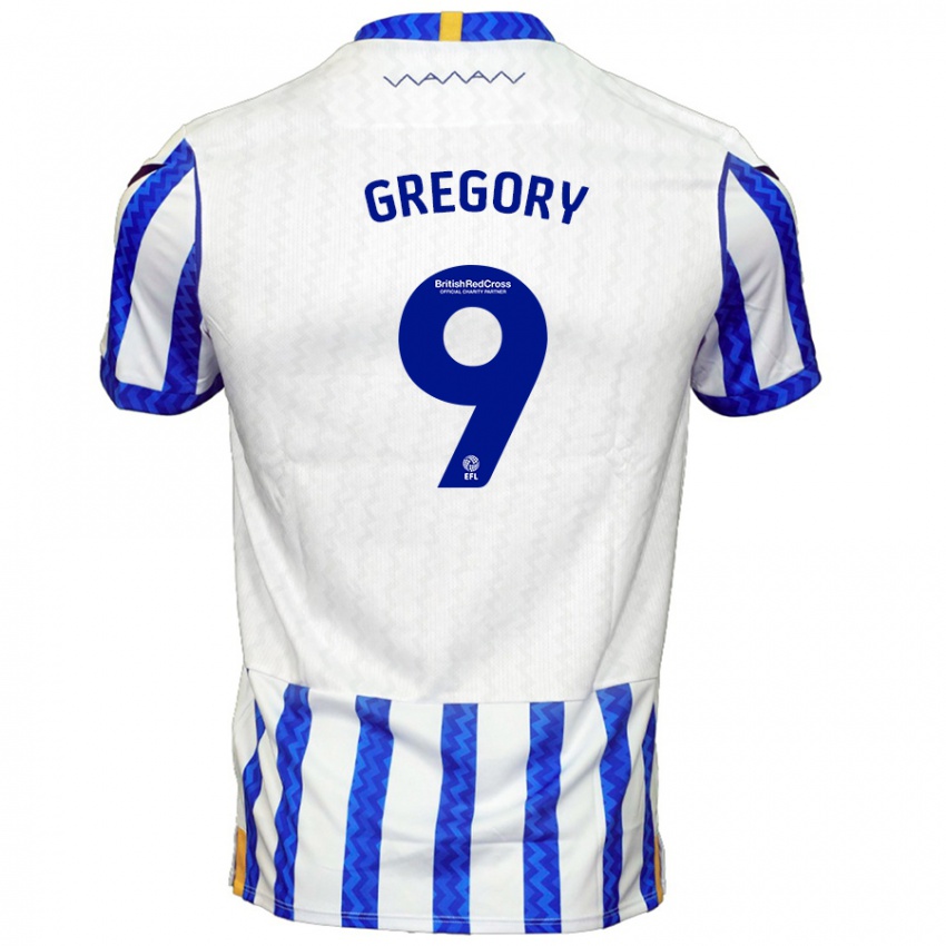 Heren Lee Gregory #9 Blauw Wit Thuisshirt Thuistenue 2024/25 T-Shirt