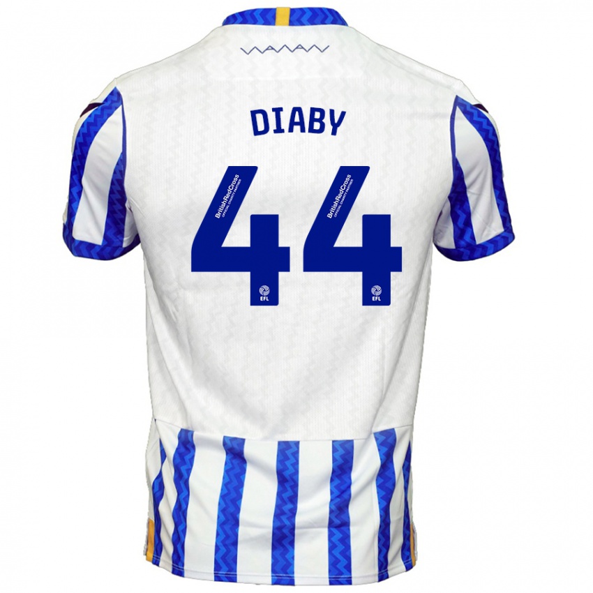 Heren Momo Diaby #44 Blauw Wit Thuisshirt Thuistenue 2024/25 T-Shirt