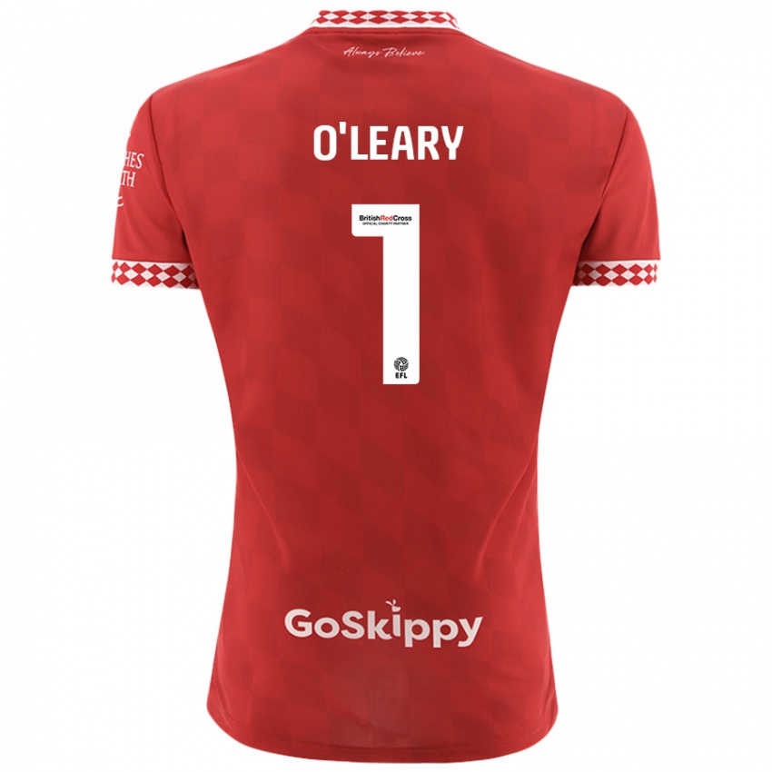 Heren Max O'leary #1 Rood Thuisshirt Thuistenue 2024/25 T-Shirt