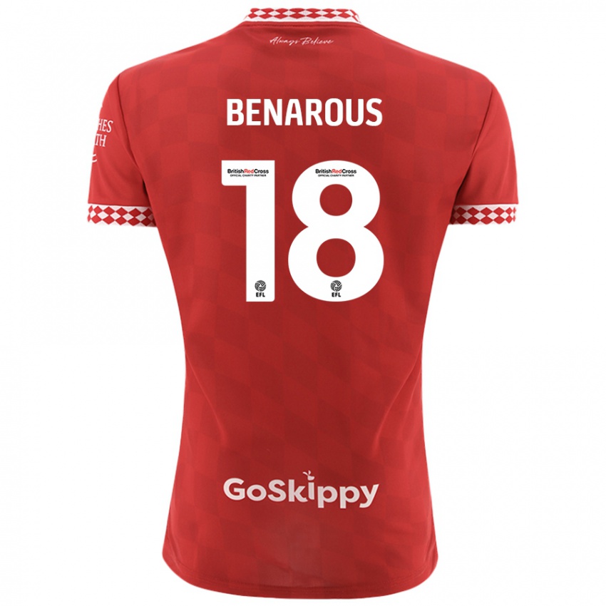 Heren Ayman Benarous #18 Rood Thuisshirt Thuistenue 2024/25 T-Shirt