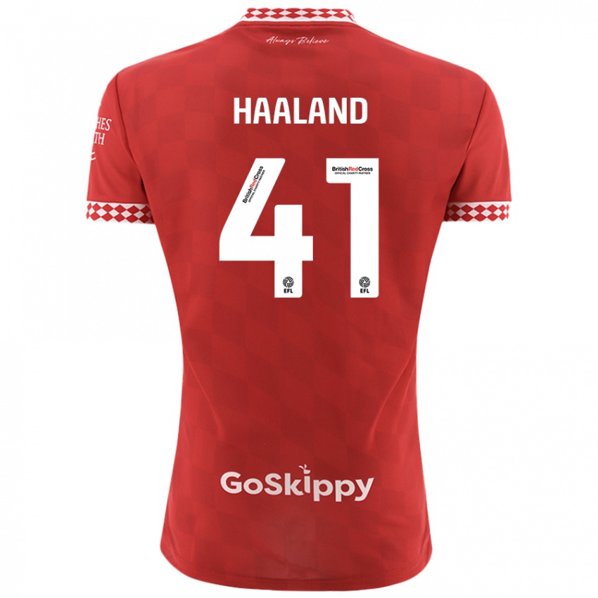 Heren Benedicte Haaland #41 Rood Thuisshirt Thuistenue 2024/25 T-Shirt