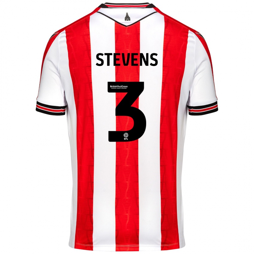 Heren Enda Stevens #3 Rood Wit Thuisshirt Thuistenue 2024/25 T-Shirt