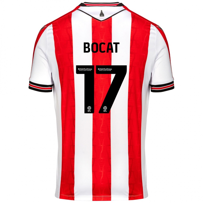 Heren Eric-Junior Bocat #17 Rood Wit Thuisshirt Thuistenue 2024/25 T-Shirt