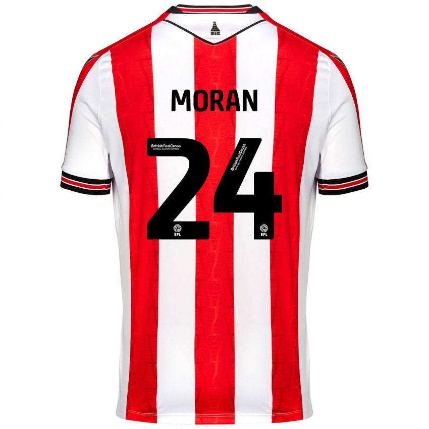 Heren Andrew Moran #24 Rood Wit Thuisshirt Thuistenue 2024/25 T-Shirt